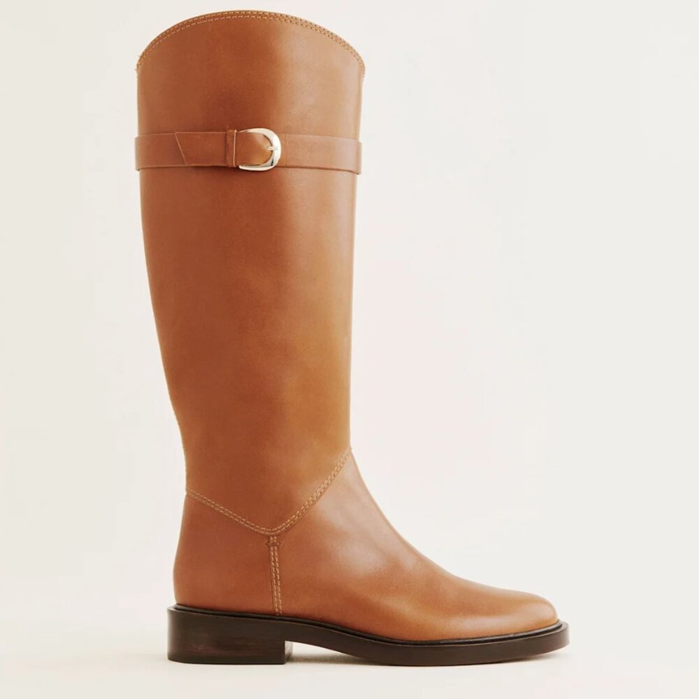 Reformation Franklin Knee Boot Whiskey Leather - Size 8